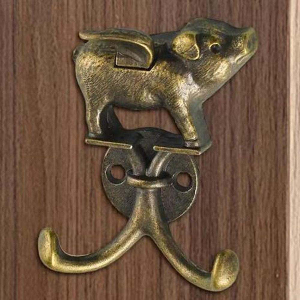 

4Pcs Cute Flying Pig Keys Holder Metal Wall Hanging Hooks Vintage Animal Wall Hooks Kitchen 4Pcs