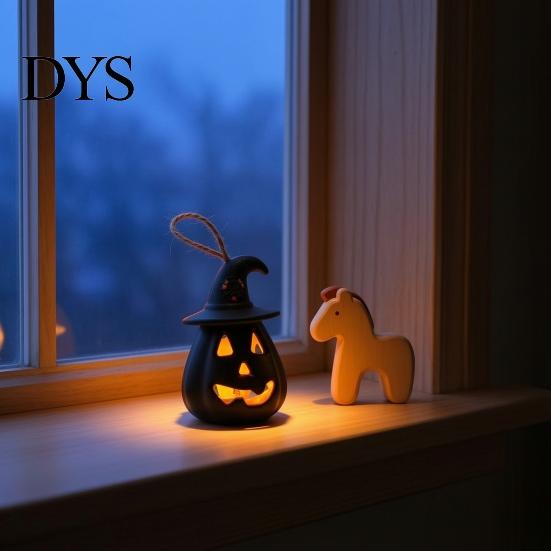 Festive Halloween Lights 12 Pcs LED Pumpkin Lantern, Spooky Hanging Lighted Indoor Night Light with Witch Hat for Outdoor Home Party Decor Lanterns