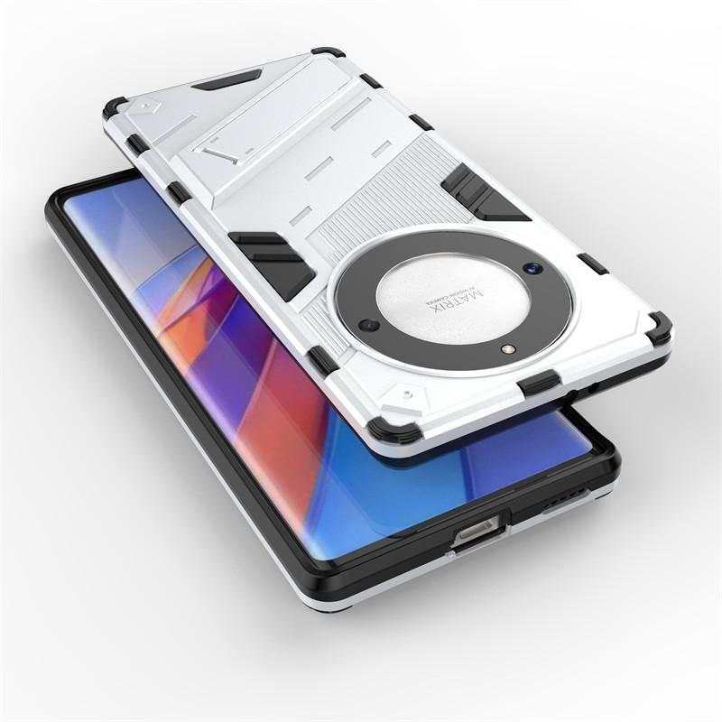 

For Honor X9A Case Honor X9A X9B Cover Shockproof Silicone Armor PC Holder Non-Slip Protective Phone Back Cover For Honor X9A Honor X9B белый