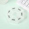 Weekly Pill Organizer with 7 Compartments Portable Travel Pill Case Once Daily Medication Dispenser Capsule Pill Management Storage Box