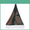 Velvet Holiday Christmas Hat With Stripes For Seasonal Decorations And Celebrations