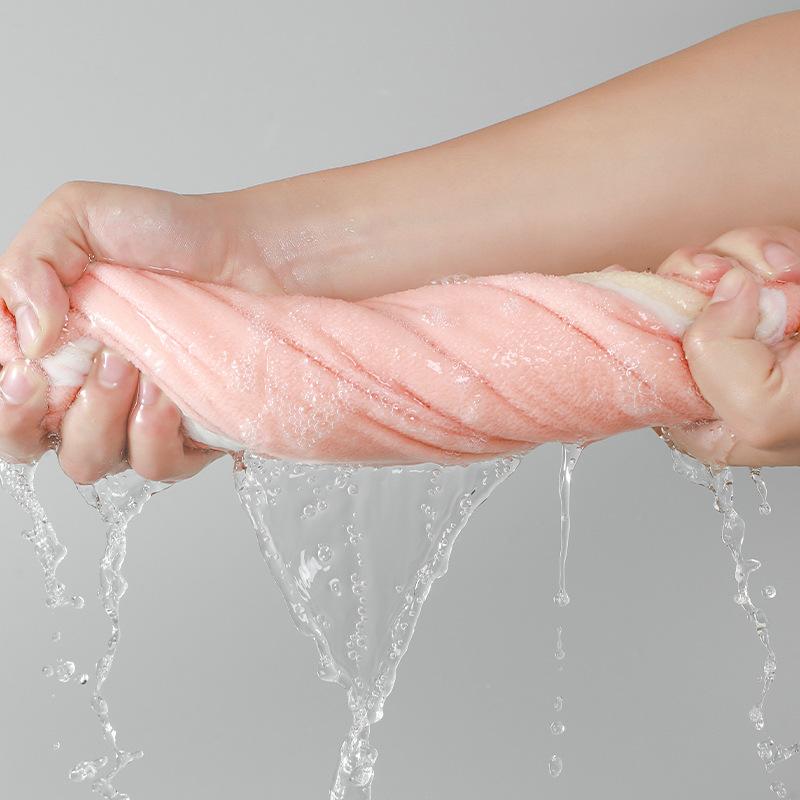 Коралловая бархатная шапочка для сухих волос — фото 4