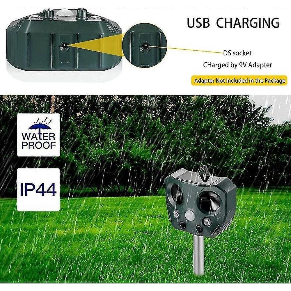 2023 - Ultrasonic Cat Deterrent For Garden, Solar Animal Repeller, Ultrasonic Repellent, Ultrasonic Deterre