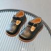 Girls Solid Color British Style Kids Princess Leather Shoes College Style Casual Single Shoes