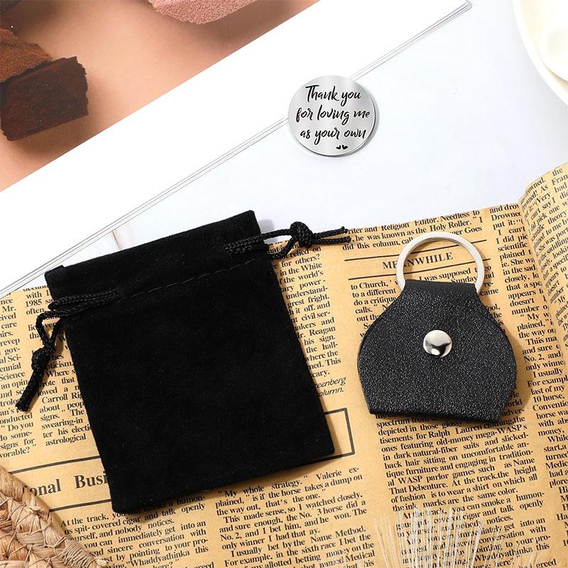 Personalized Stainless Steel Decision Coin Keychain - Engraved Fashionable Gift Ornament