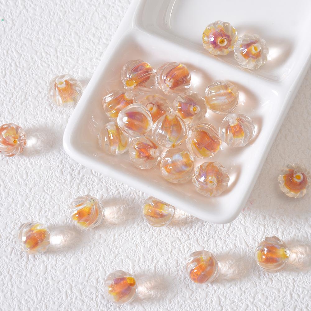Yori 10Pcs/Bag Glass Watermelon Lantern Beads Handmade DIY Beaded Materials Bracelet Necklace Jewelry Gift Box