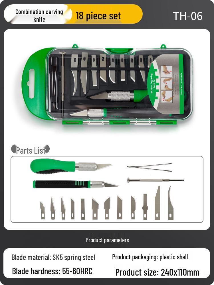 Handmade Carving Knife & Stamp Set for DIY Paper, Fruit, and Vegetable Engraving