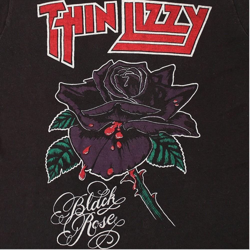 

Vintage Thin Lizzy 1979 The Black Rose Tour Shirt Black Unisex S-5XL M