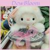 Plush Sheep Keychain With Grid Skirt For Girls Gift And Bag Decoration