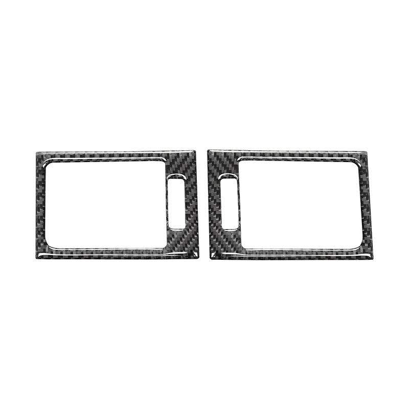 Carbon Fiber Car Trument Panel Left Right Air Outlet Vent Frame Decoration Sticker For Mercedes Benz C Class W204 2007-2014