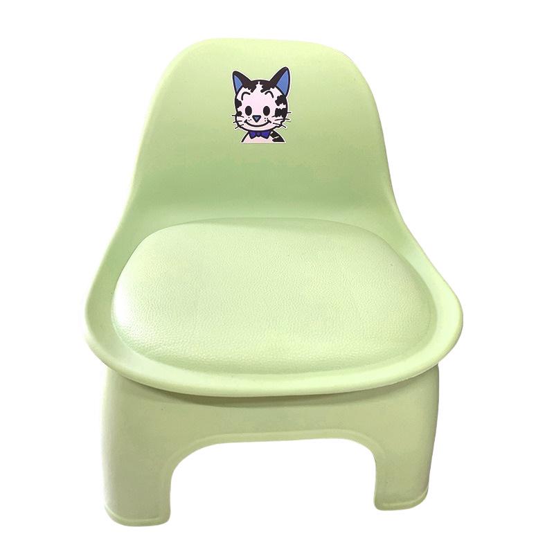 Children's Non-Slip Detachable Low Backrest Stool for Indoor/Outdoor Use