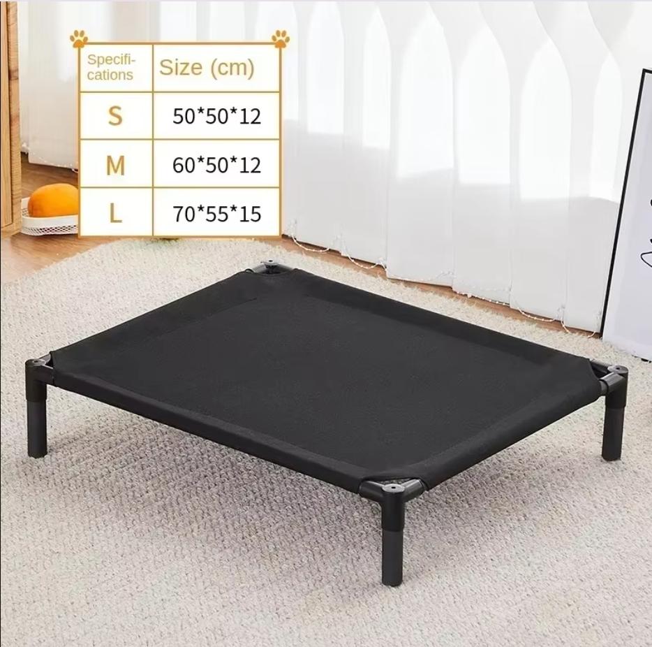 Elevated Dog Bed - Portable Folding Pet Camping Bed, Breathable Washable Cat House, Four Seasons Puppy Kennel for Indoor Outdoor