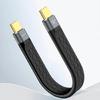 Short USB4 C Cable 5.9Inch Flat 40Gbps Speed 240W Charging 8K60hz Video For Phone Pad eGPU and More USB C Devices