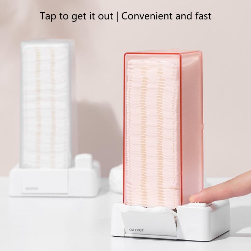 Contenitore Cotone Cosmetico Touch Control Scatola Dispenser da Parete con Dischetti Omaggio Salvaspazio Scatola Contenitore