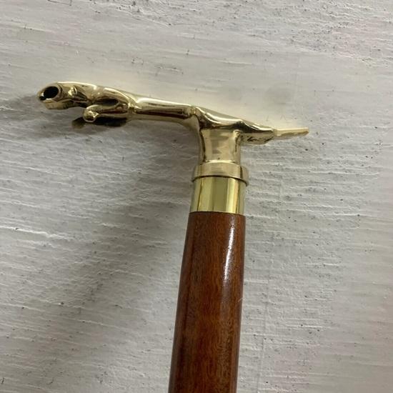 Lott på 10 Vintage Look Spaserstokk i tre Messing Ulik type Messing Håndtak Knott Gaveelement Nyttig trestokk for unisex