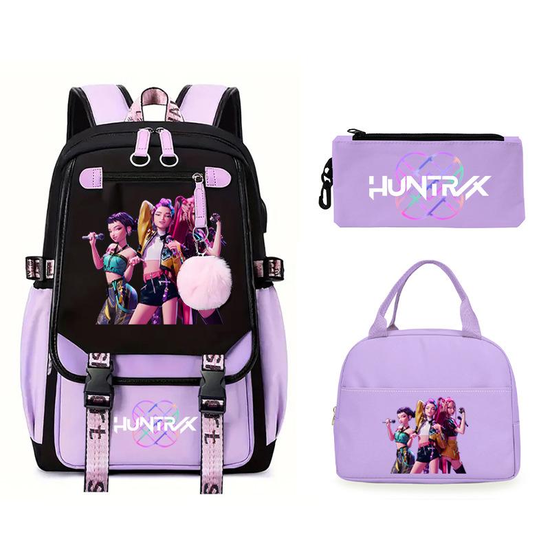 KPop Demon Hunters Demon Hunters Printed Fashion Children's Backpack Foreign Trade Trend Student School Bag
