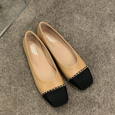 Fashion Flat Shoes Women's Autumn New Shallow Mouth Versatile Grandma Single Shoe Luxury Leather Suede Multiple Woman's Shoes Zapatos