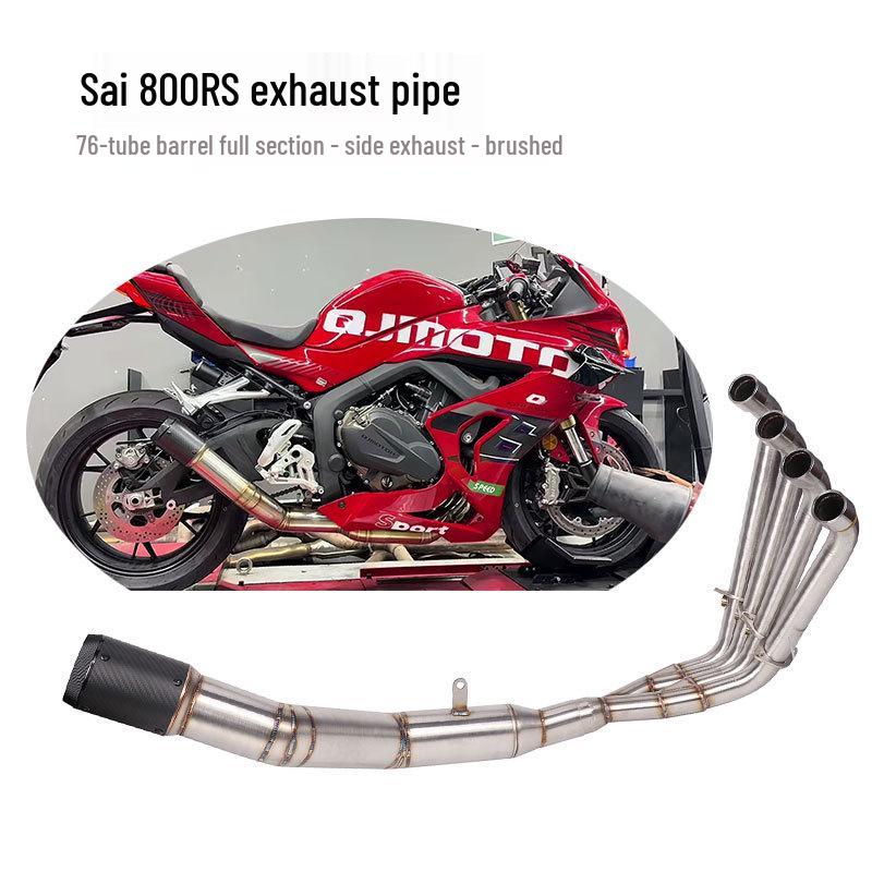 Compatible Exhaust Pipe Modification for Qianjiang QJMOTOR Sai 800RS: Original Valve Mid and Front Sections