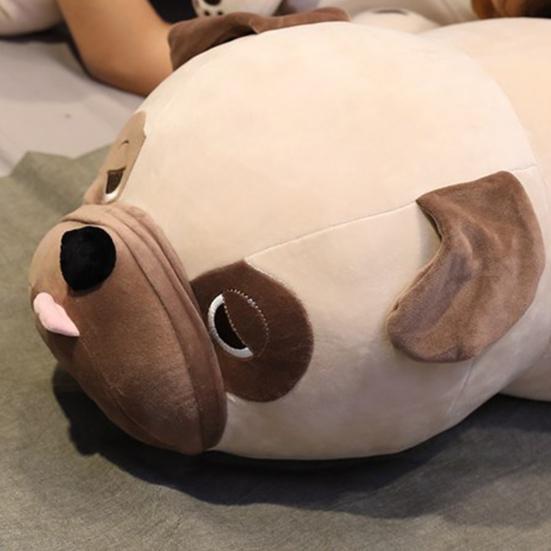 Dog Plush Doll Cute Cartoon Lazy Pug Plushies Soft Stuffed Animals