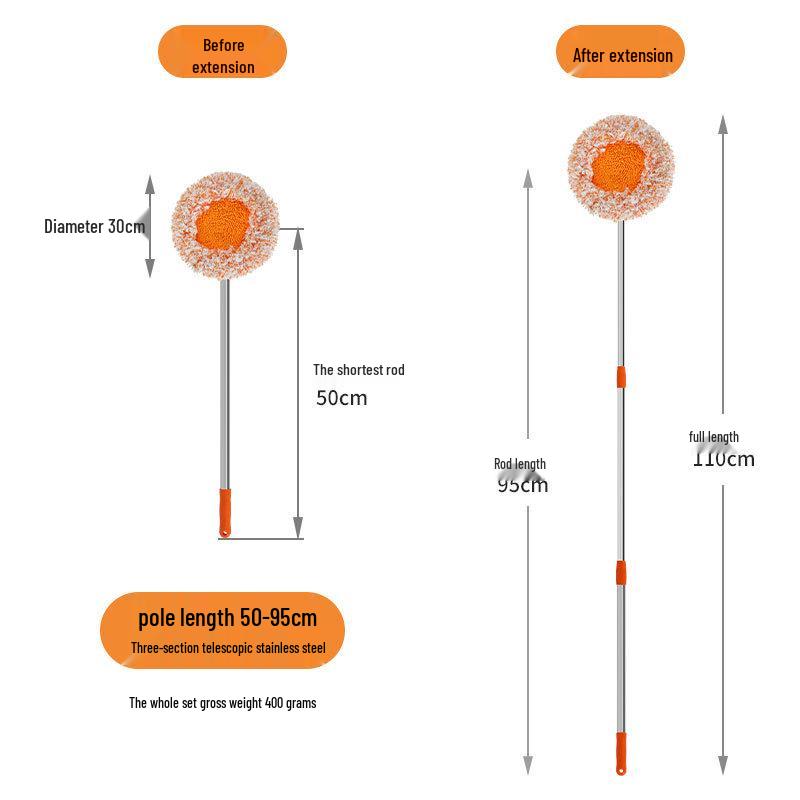 Golden Rabbit Sunflower Chenille Mop for Car, Wall, or Ceiling Cleaning