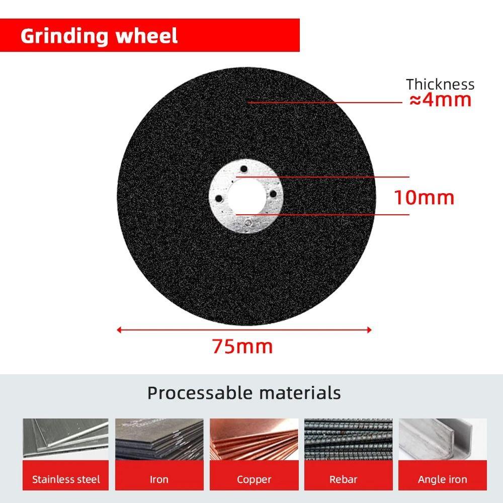 1/5Pcs Aperture 10mm Angle Grinder Cutting Disc 3" Angle Grinder Accessories Grinding Disc Wheel