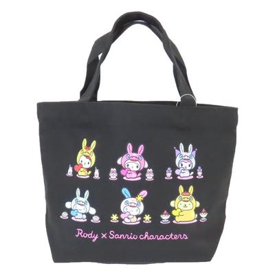RODY X Sanrio Characters Kigurumi Lunch Tote Black Bag,