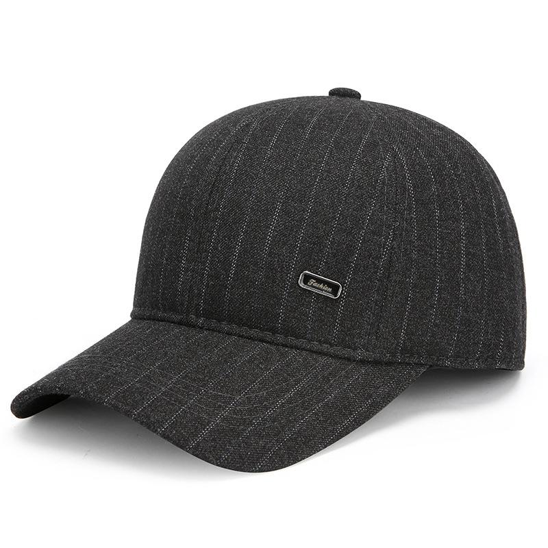 Pánská čepice Vlněná baseballová čepice Teplá čepice s ochranou uší Podzim Zima Středního věku Silná bavlněná čepice