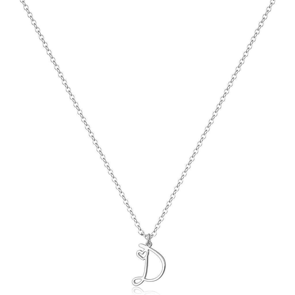 Stainless Steel Luxury Letter Necklace - Women's Stylish Clavicle Chain