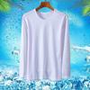T-shirt da Uomo a Maniche Lunghe in Rete Traspirante Rinfrescante Vestibilità Larga Estiva T-shirt Protezione Solare per Sport Vacanza Strada