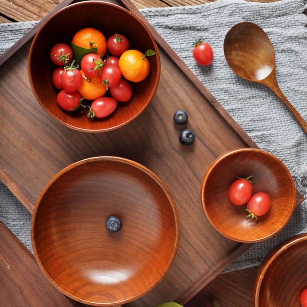 Japanese Style Wooden Bowls Handmade Crafts Wooden Utensils New Food Containers  Tableware