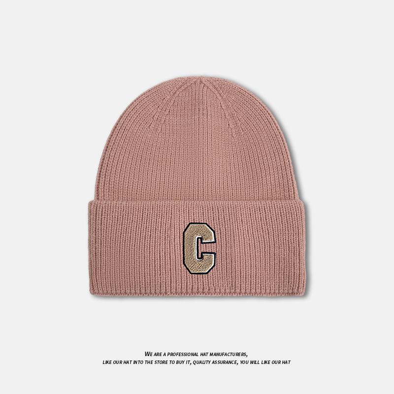 Autumn and Winter Hats for Women Ins Personality Simple Versatile Woolen Hat Showing Face Small Cold Hat Warm Toe Knitted Hat