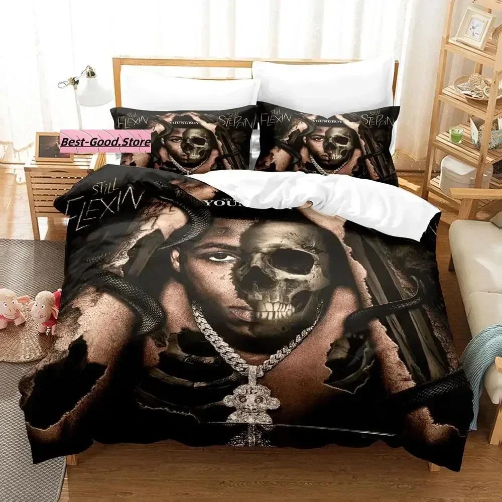 Rap YoungBoy Never Broke Again Beding Set Single Twin Print With Pilowcase Bed Soft Duvet Cover Single Double Quen Super King-Sized Dimensionsd