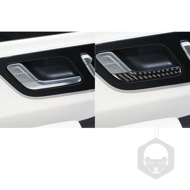 Carbon Fiber Door Handle Decorative Cover Sticker Car Accessories Interior Trim For Mercedes Benz Maybach S-Class W223 -2024