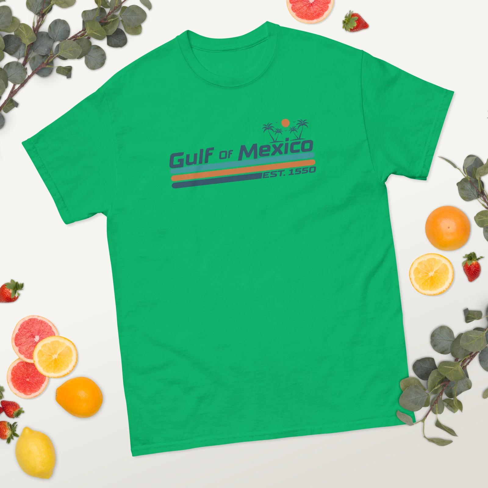 Gulf of Gulf of Mexico Est. 1550 — Vintage Sunset & Palm Trees - Gildan 5000 S