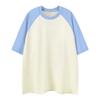 Pure Cotton Multicolored Heavy-duty Couple T-shirt with Shoulder Sleeves for Short-sleeved Women