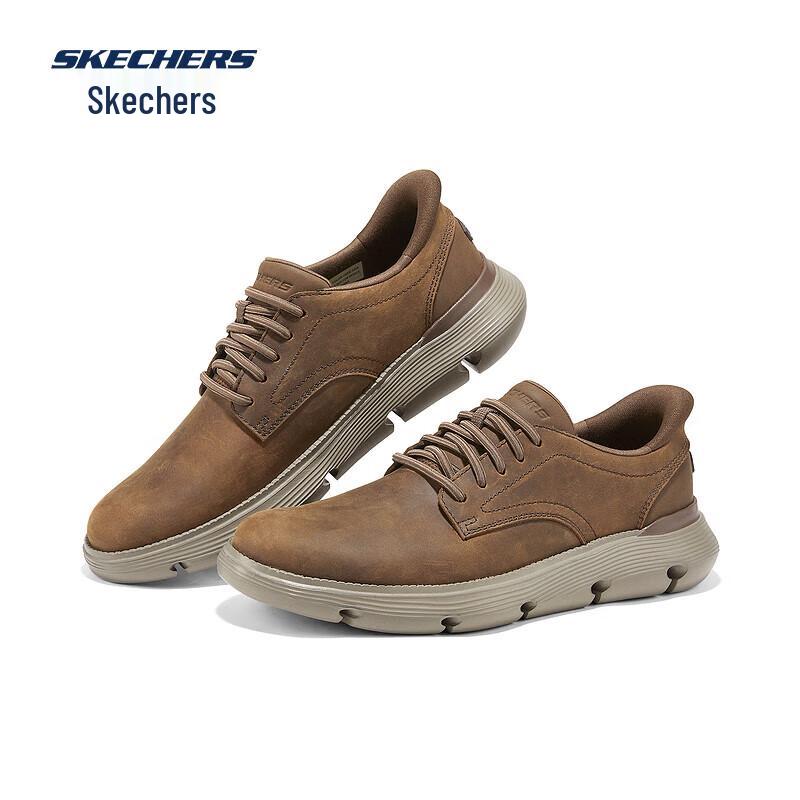 Skechers Men's Business Casual Slip-On Leather Shoes 205353