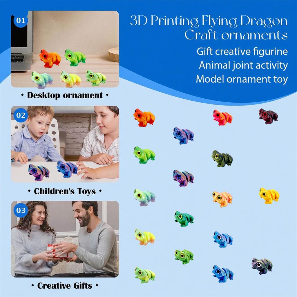 3D Printed Simulated Eyes Cute Ornaments Hip Joint Animal Toy Gift