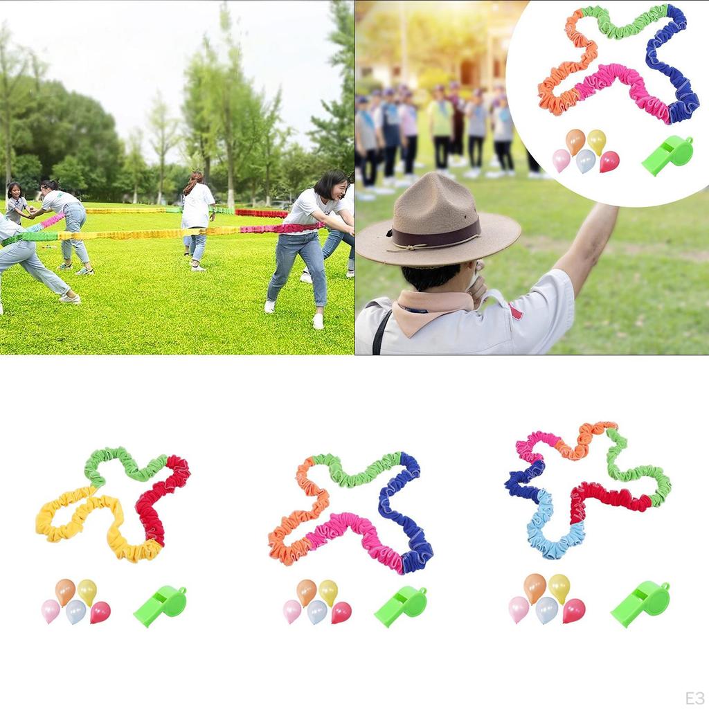 Kids Cooperative Stretch Band Rally Ring Creative Movement Prop Entertainment Toy Rope for