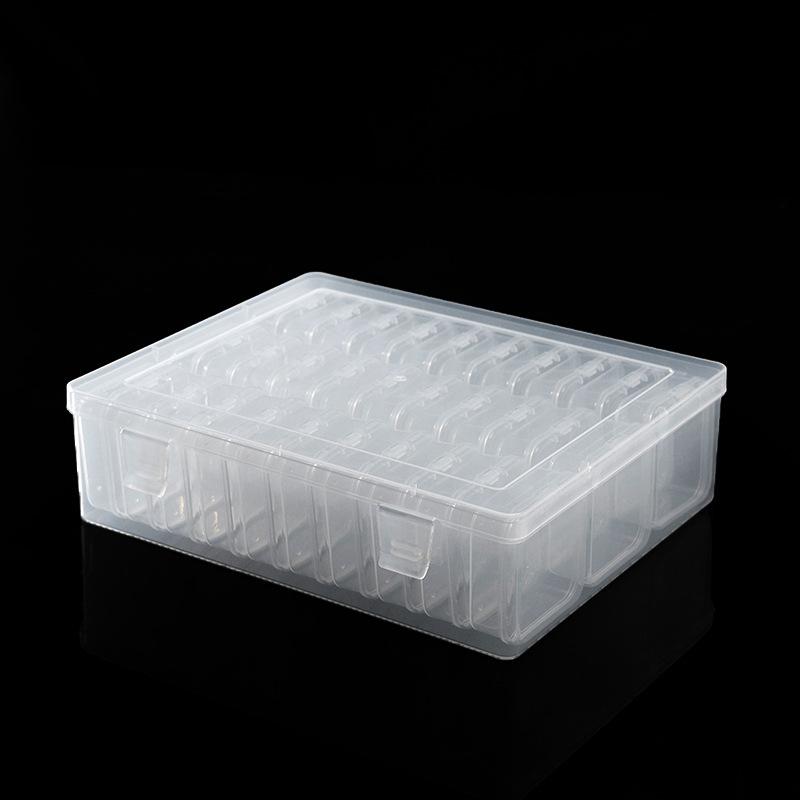 Set Box (30) Transparent Storage Box Handmade Rice Beads Diamond Painting Sealed Storage Box Independent Grid Plastic Box