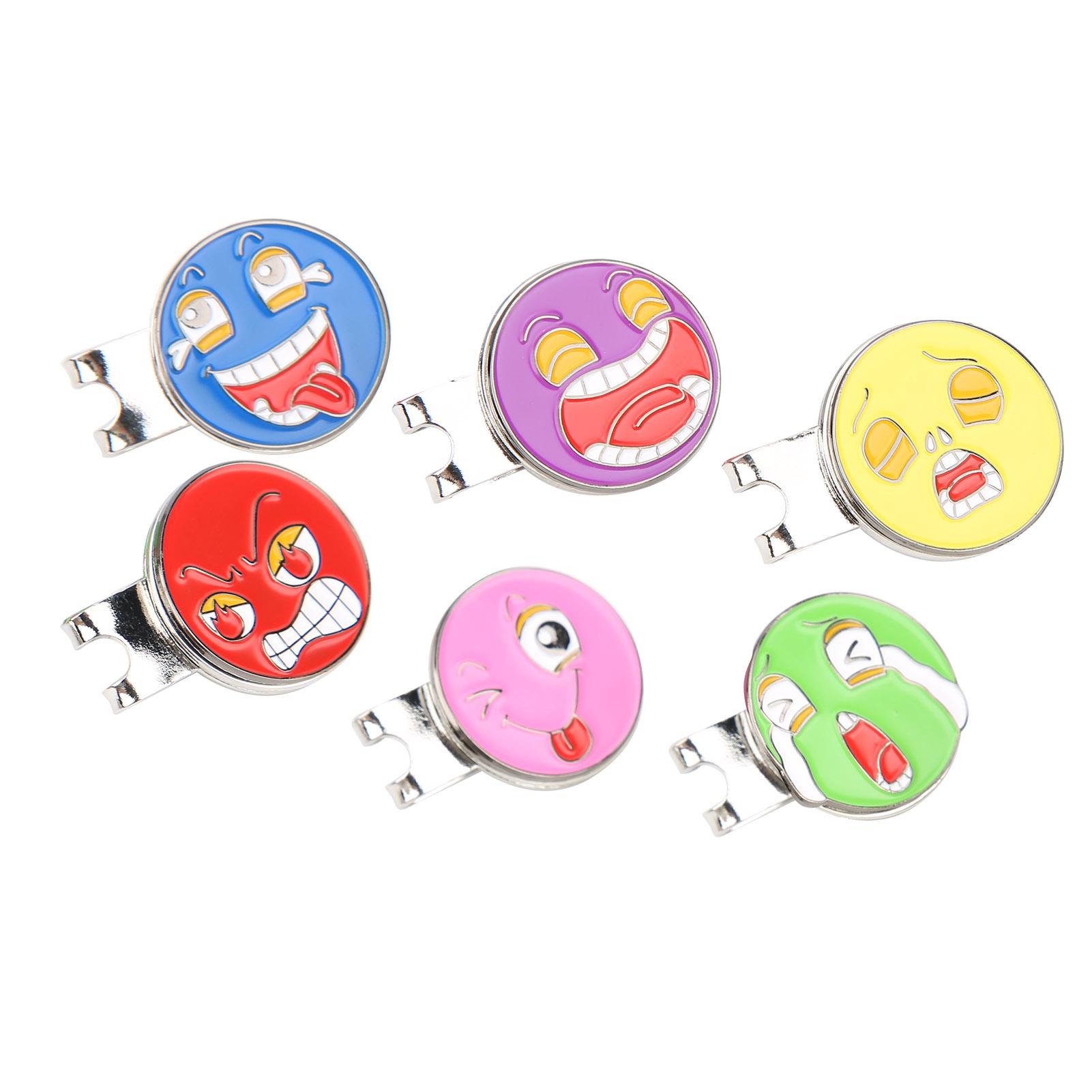 

6PCS 25mm Portable Lightweight Ball Marking Tool Metal Hat Clip Marker Practicing Accessory