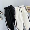 Men's Spring and Autumn Plus Size Solid Colour Loose Thin Comfortable Simple Stretch Waist Drawstring Pants