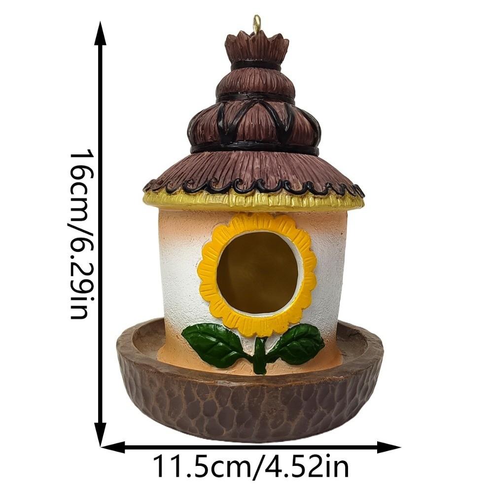 Weatherproof Wild Bird Nesting Box Ventilation Holes Feeder Hut Outdoor Bird House  Yard
