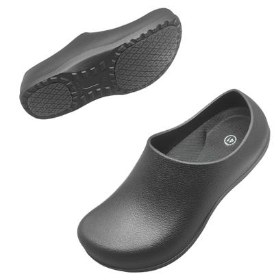 [HAZAKO] Chef Shoes for Men and Women, Black, Kitchen Clogs, Non-Slip, Waterproof, EVA Resin [Black, 39, 25.0 Cm]