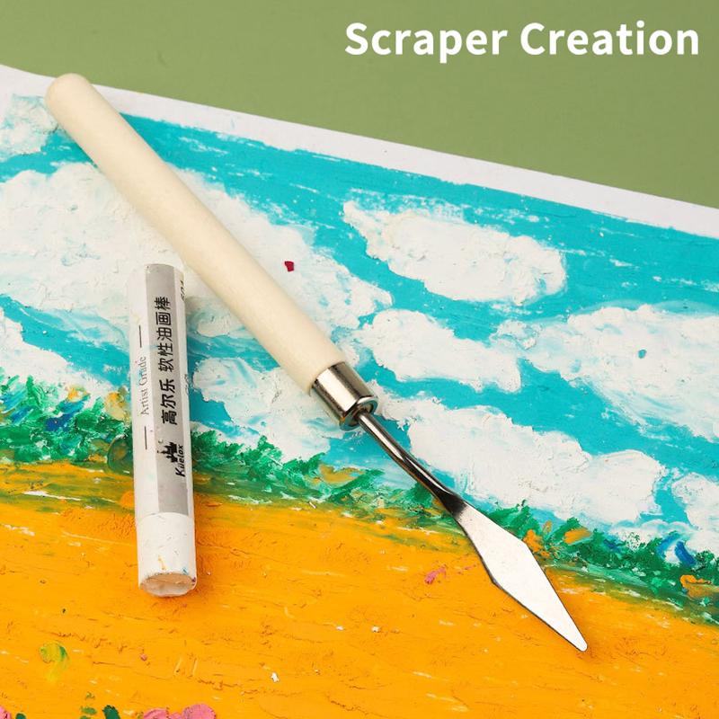 7Pcs/Set Stainless Steel Oil Painting Knives Artist Crafts Spatula Palette Knife Oil Painting Mixing Knife Scraper Art Tools