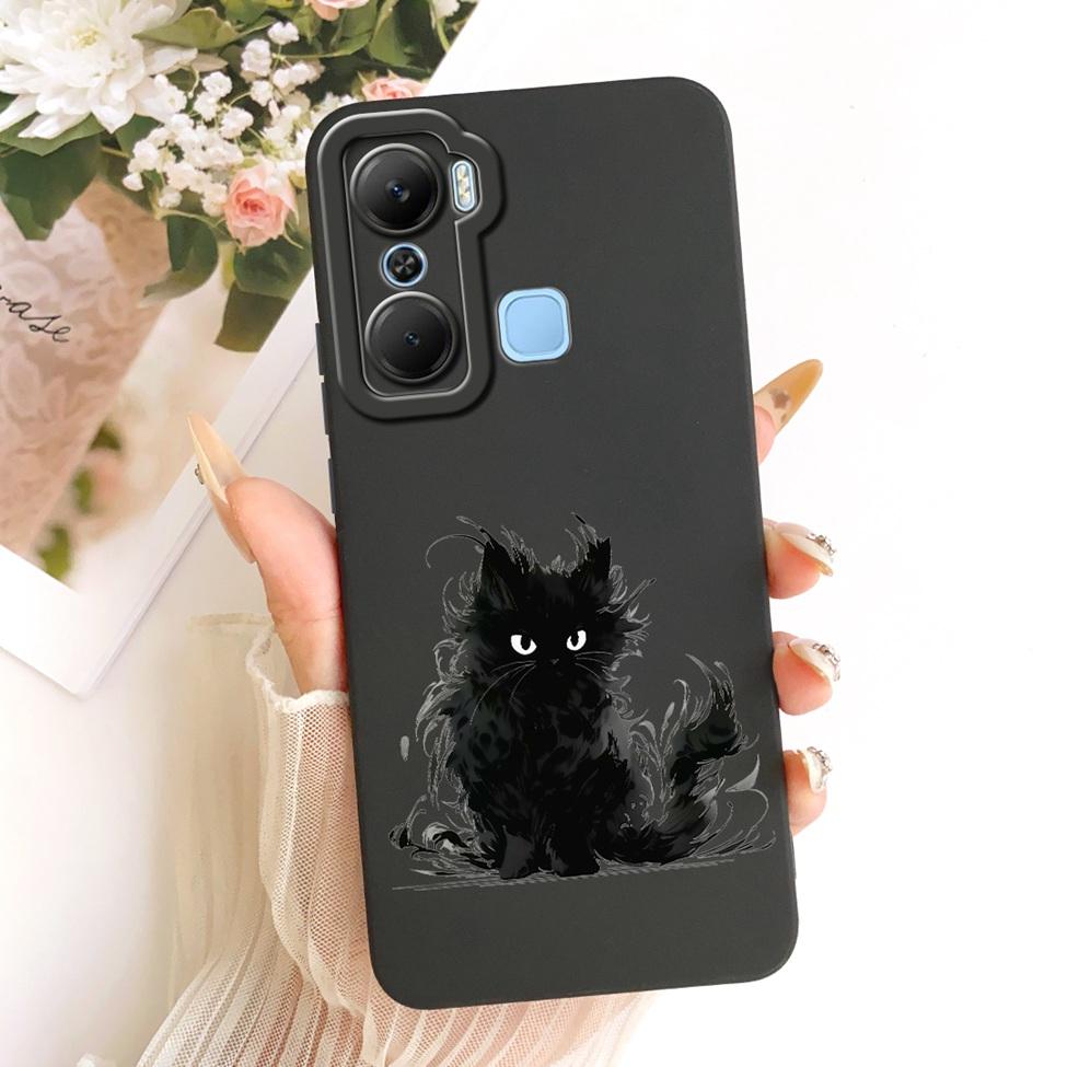For Infinix X668C Phone Case For Infinix Hot 12 Pro Cover Silicone Cute Cat Fashion Funny Painted Casing For Inifnix Hot 12 Pro
