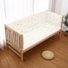 Embroidered Patchwork Baby Crib Bed Rail Cover with Soft Padding and Anti-Collision Quilting