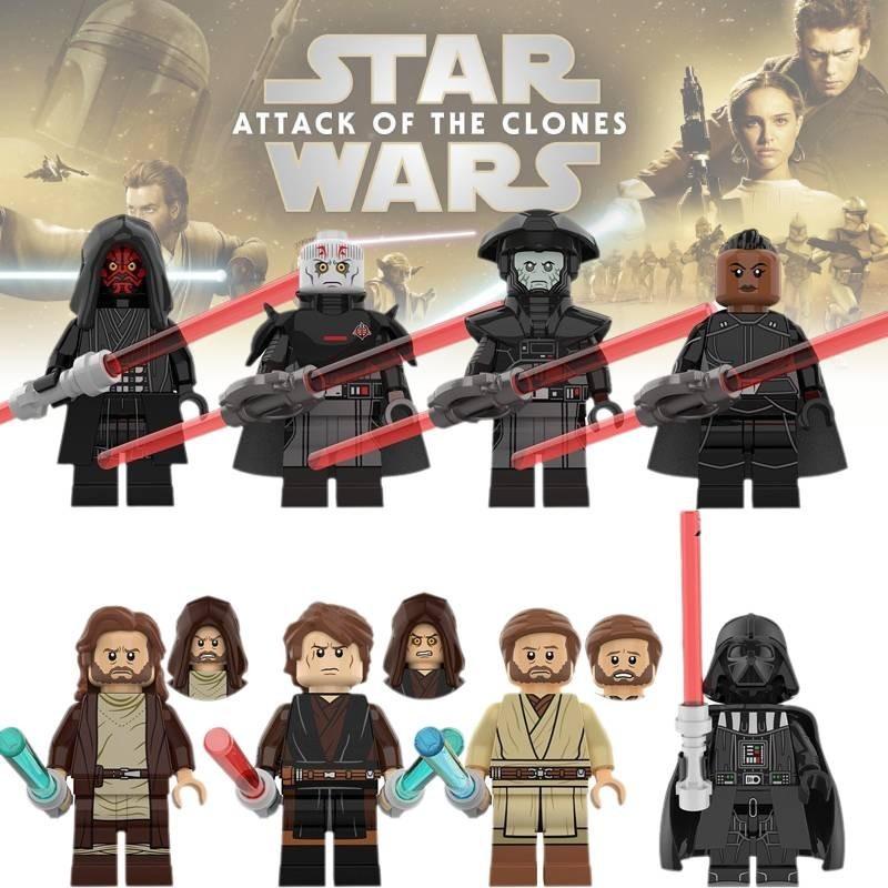 Durable Abs Plastic Minifigures Darth Vader Obi-wan Kenobi Childrens Building Blocks Set