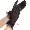 Lace Dinner Gloves Bow Wedding Dress Gloves Elegant Lace Gloves  Party