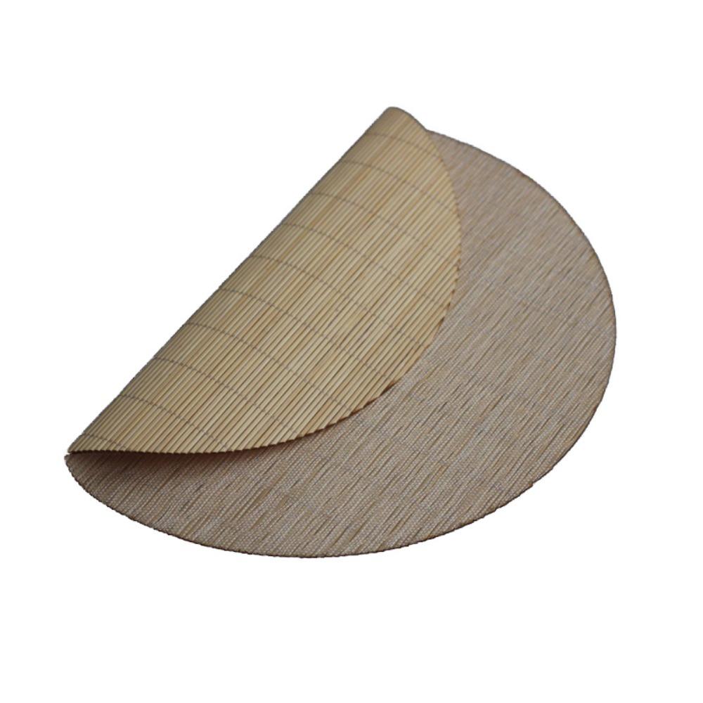 Mehrfarbige Bambus-Teematte Hitzebeständig Verbrühschutz Handgewebte Teematte Mehrere Formen Zen-Teematte Teezeremonie Zubehör