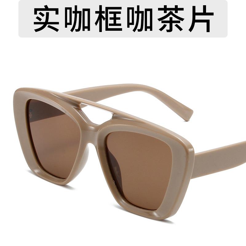 

Fashion Double Bridge Sunglasses Women Punk Square Glasses For Men Unisex Ultraviolet Uv400 Classic Vintage Style Outdoor Trend